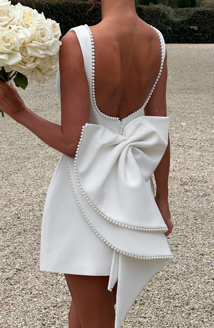 Sophia | Damen Hochzeitsgast Strukturiertes Minikleid