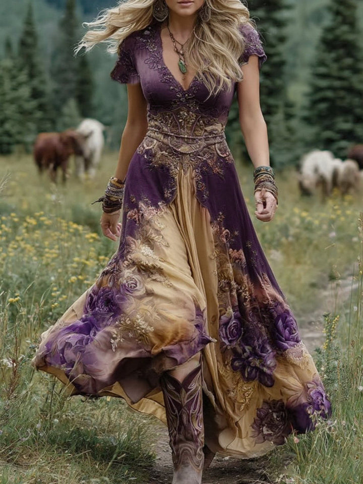 Melissa | Strahlender Fluss Maxi Sommer Kleid