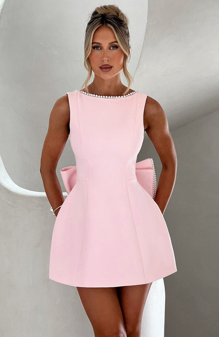 Sophia | Damen Hochzeitsgast Strukturiertes Minikleid