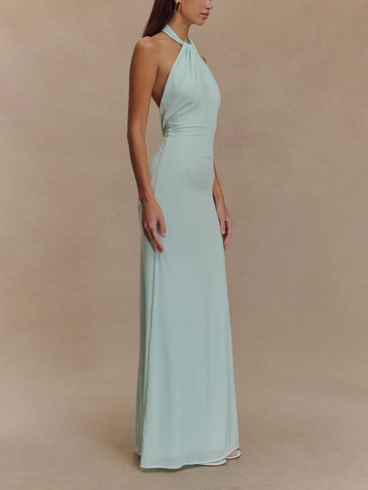 Kathryn | Slinky Halter Maxi Kleid