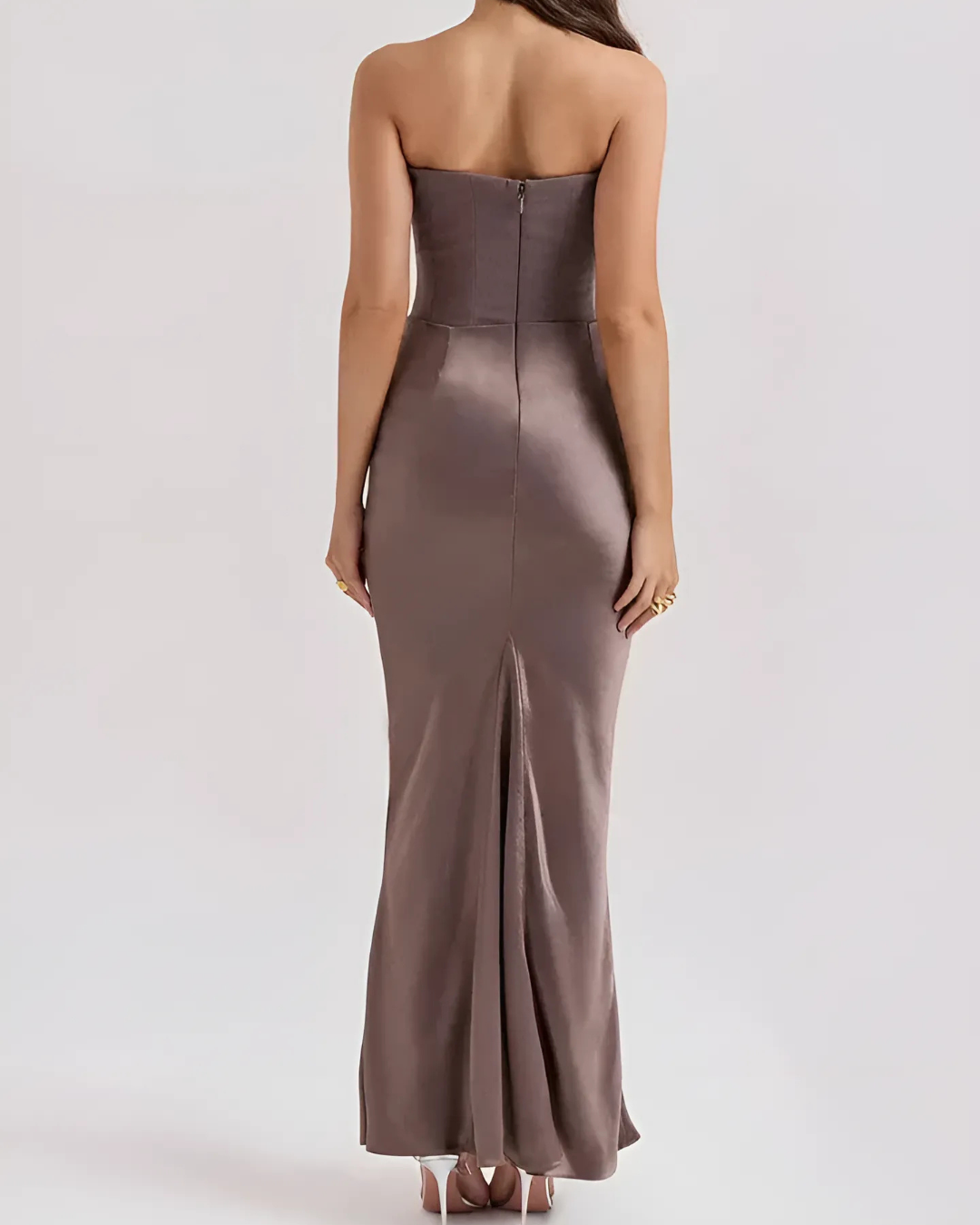 Angeliki | Damen Hochzeitsgast Drapiertes Maxikleid