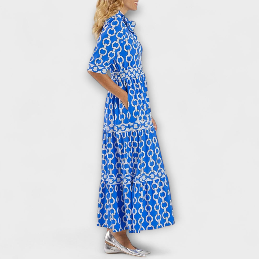 Kayla | Damen Kleid Kettenprint Midi