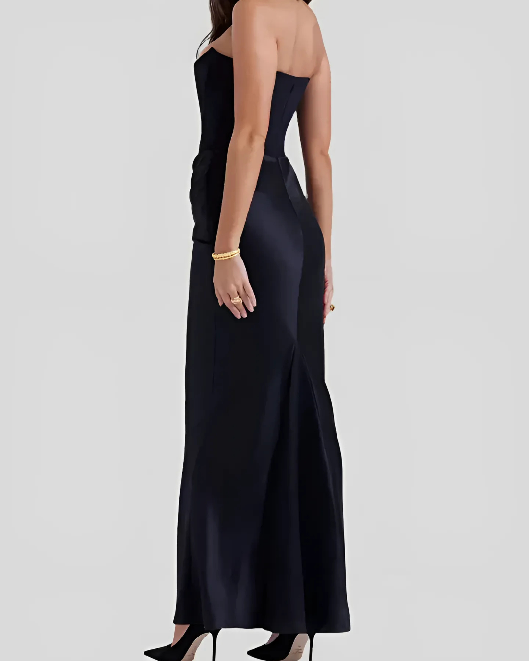 Angeliki | Damen Hochzeitsgast Drapiertes Maxikleid