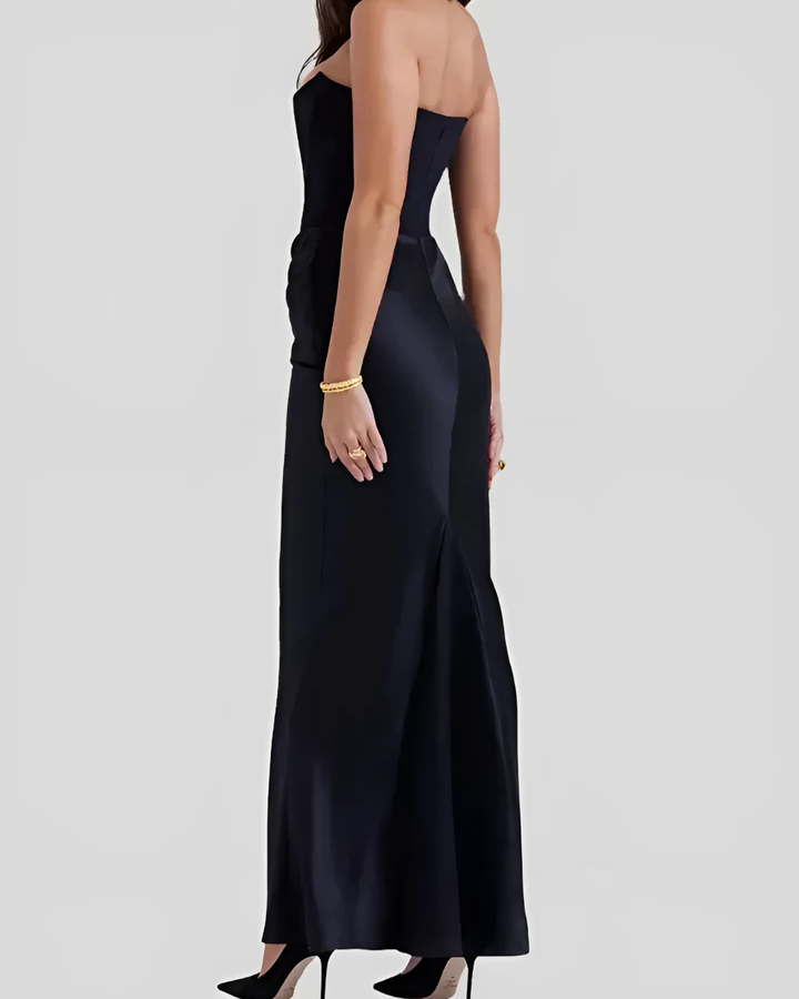 Angeliki | Damen Hochzeitsgast Drapiertes Maxikleid