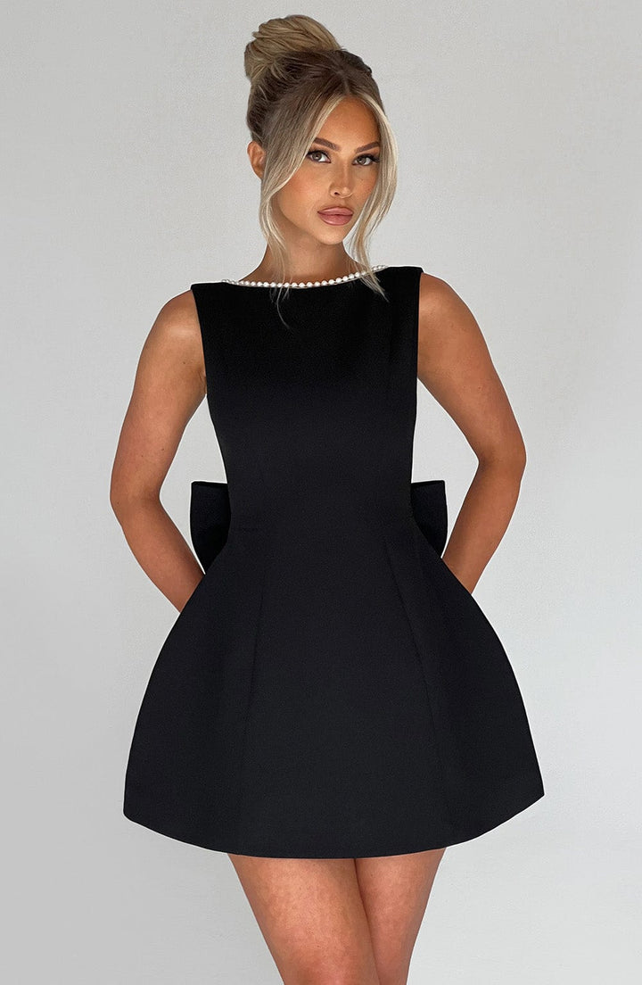 Sophia | Damen Hochzeitsgast Strukturiertes Minikleid