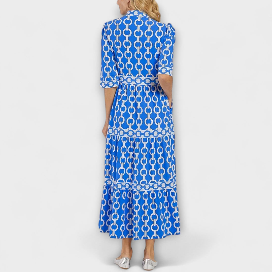 Kayla | Damen Kleid Kettenprint Midi