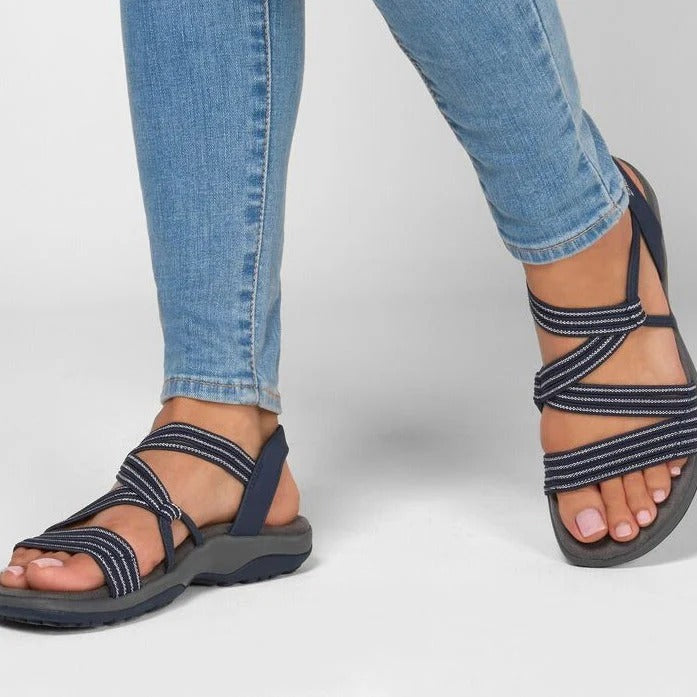 Tiffany | Damen Frühlings Riemchen Outdoor Komfort Sandalen