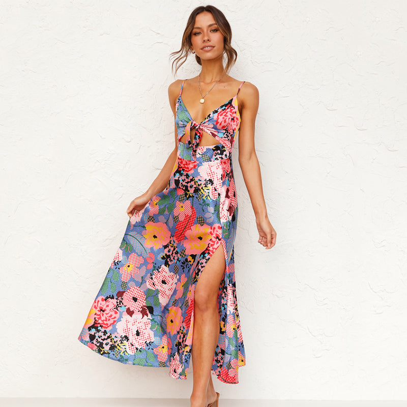 Georgia | Damen Hochzeitsgast Bedrucktes Maxikleid