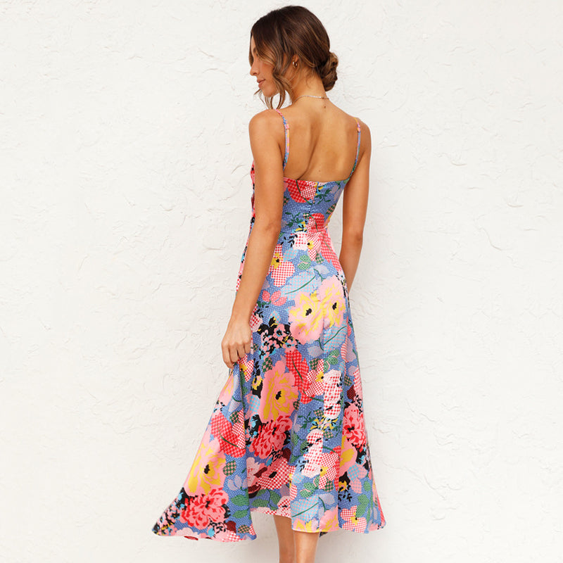 Georgia | Damen Hochzeitsgast Bedrucktes Maxikleid