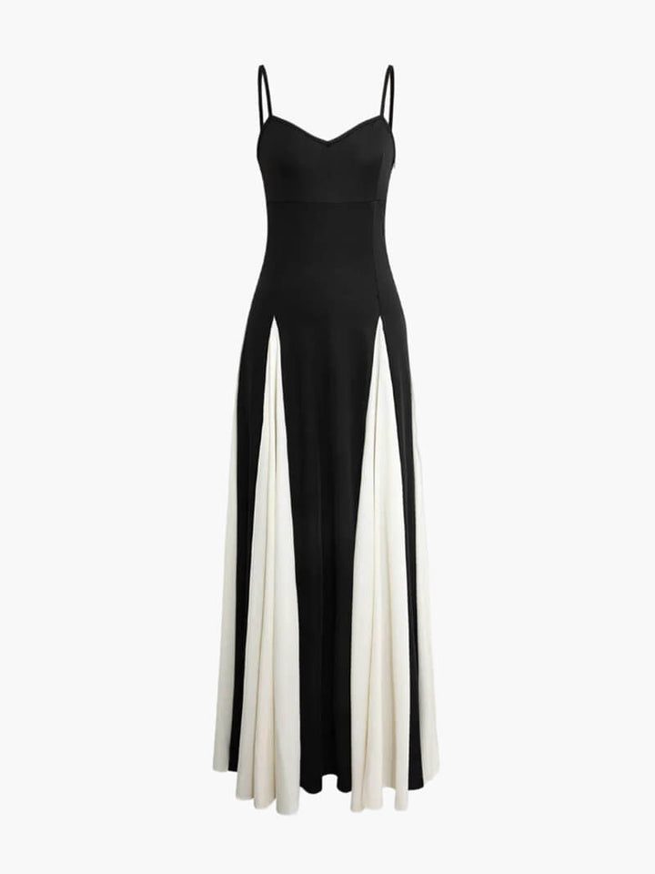 Alexa | Elegante Kontraste Maxi Kleid