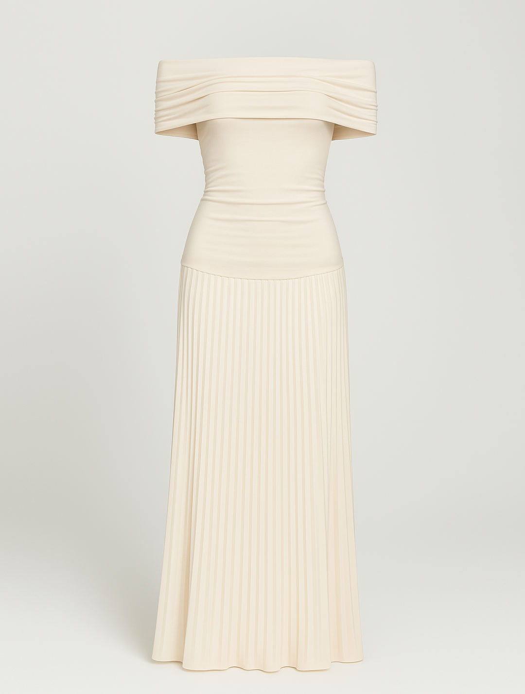 Agnes | Damen Hochzeitsgast Plissiertes Maxikleid