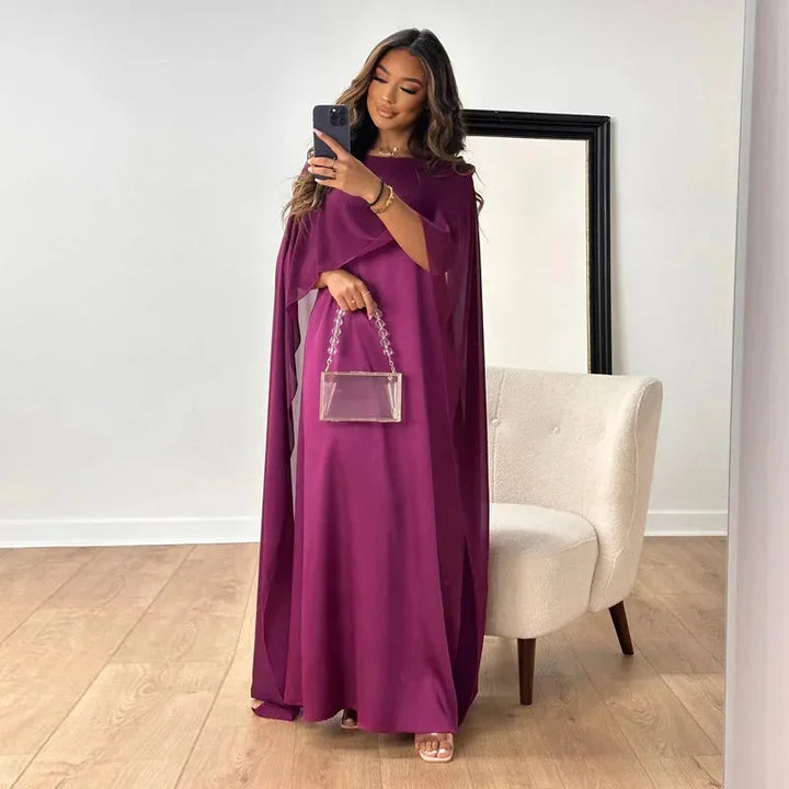 Valeriana | Damen Hochzeitsgast Cape Maxikleid