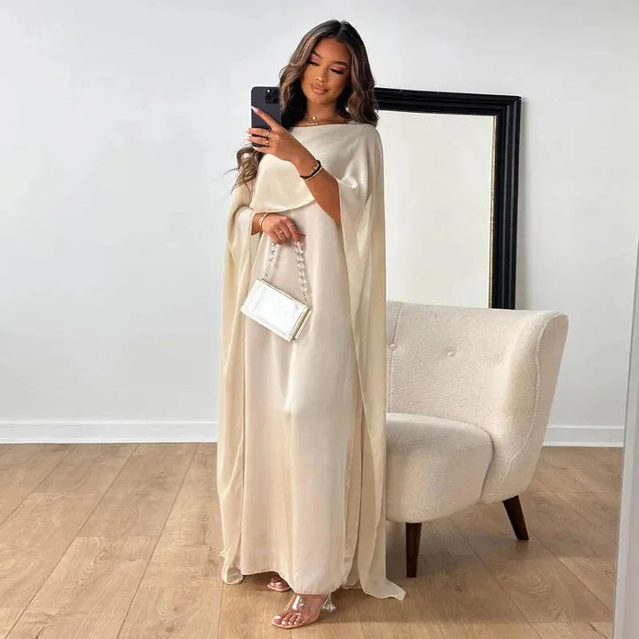 Valeriana | Damen Hochzeitsgast Cape Maxikleid