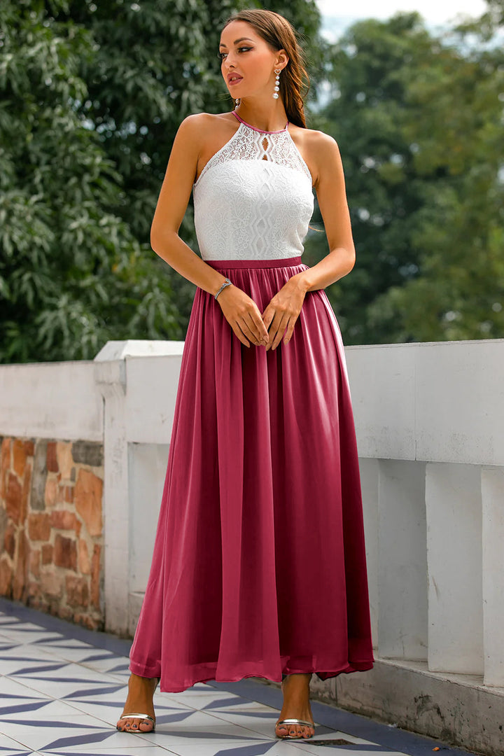 Delia | Damen Hochzeitsgast Halter Maxikleid