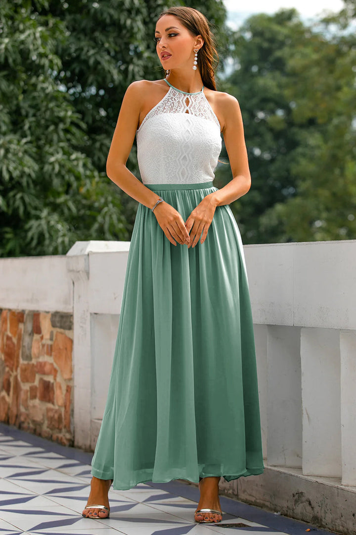 Delia | Damen Hochzeitsgast Halter Maxikleid