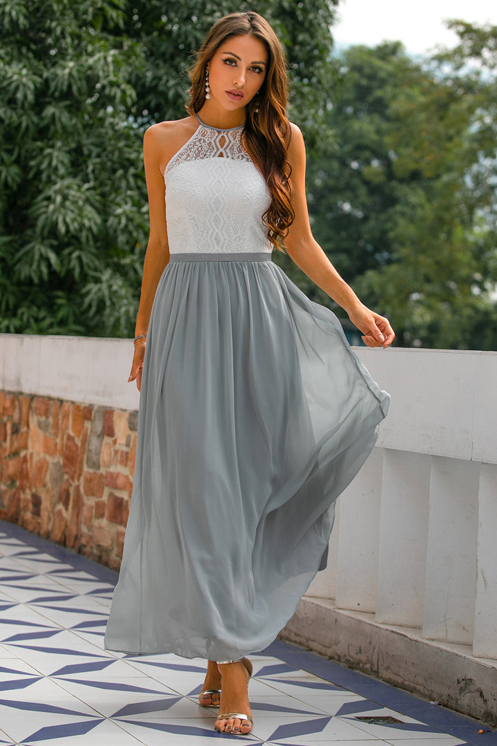 Delia | Damen Hochzeitsgast Halter Maxikleid
