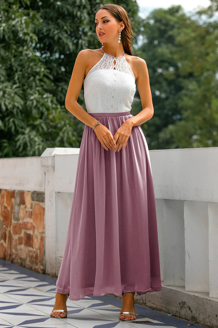 Delia | Damen Hochzeitsgast Halter Maxikleid